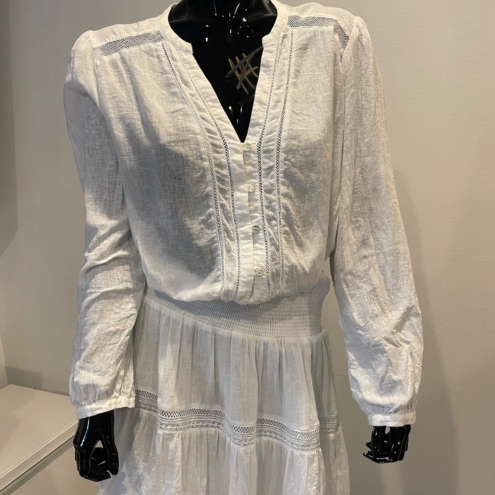 RAIL CLOTHING White Cotton Mini Dress